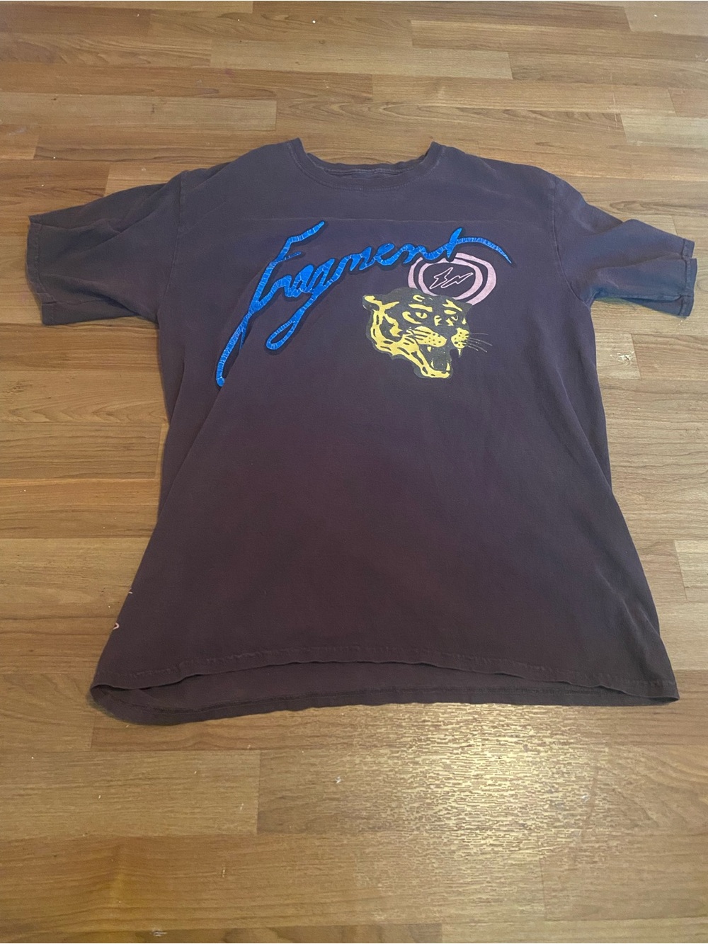 Cactus Jack by Travis Scott Black Tee with Yellow Panther & Blue Script